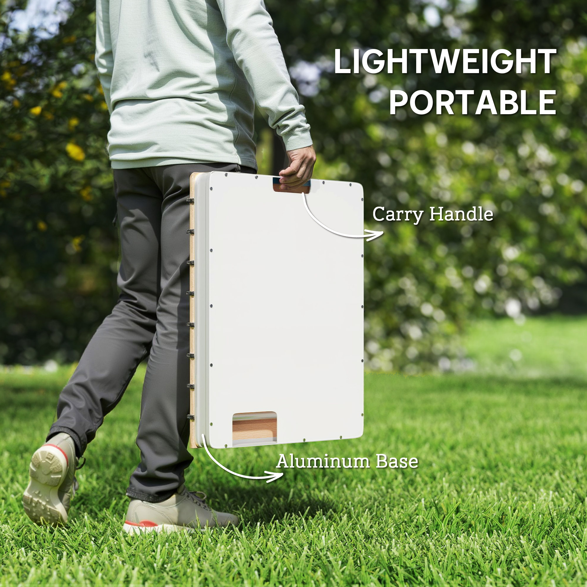 Bodendusche Gartendusche mit einstellbar Fußrad Aluminium bis 4 m Fontänenhöhe 70 x 55 cm Naturholz