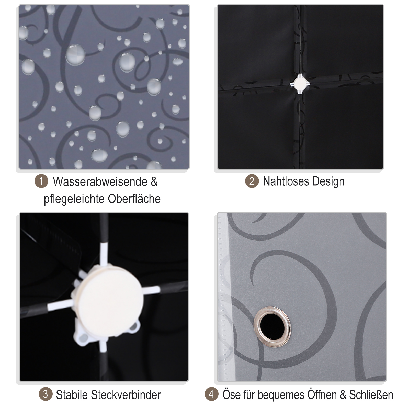 DIY Kleiderschrank Regalsystem mit 2 große und 9 kleinen Würfeln DIY-Würfelregal, Schuhregal, Aufbewahrungsregal für Büchern Spielzeug Schwarz 111 x 47 x 145 cm