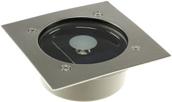 Solar LED Bodenstrahler "CTB-E", eckig, 105x105x40mm, IP44, Edelstahl-Front