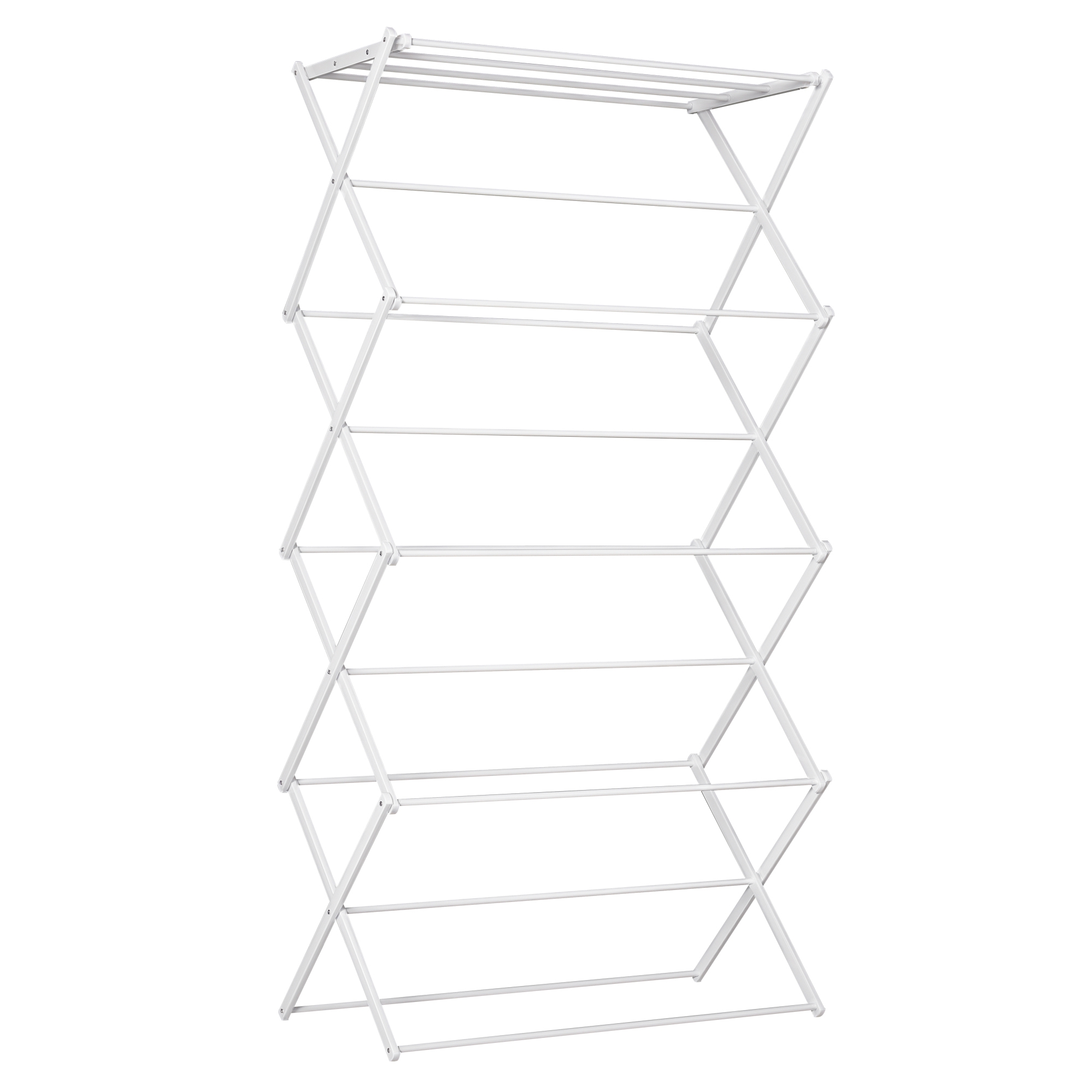 Wäscheständer faltbar 8-stufiger Trockengestell Turmtrockner Turmwäscheständer Trockenständer Metall Kunststoff Weiß 74 x 35 x 144 cm