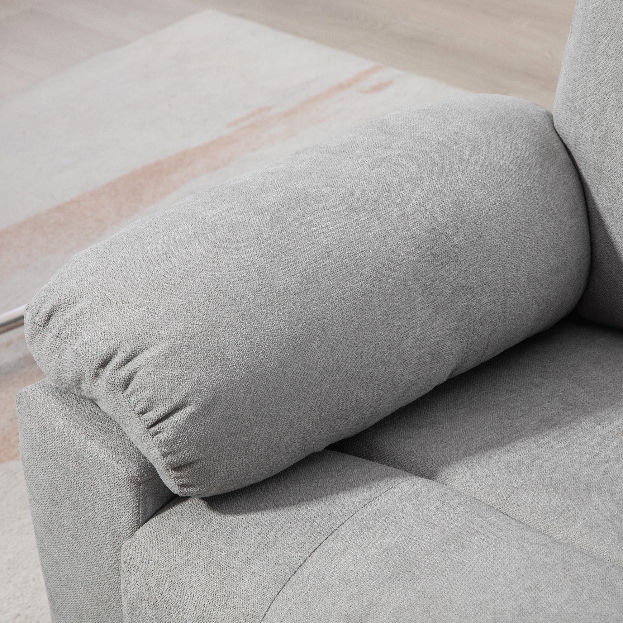 Sessel mit Massagefunktion und Aufstehhilfe, 8 Massagepunkte, 2 Seitentaschen, Fernbedienung, 89cm x 99cm x 103cm, Grau