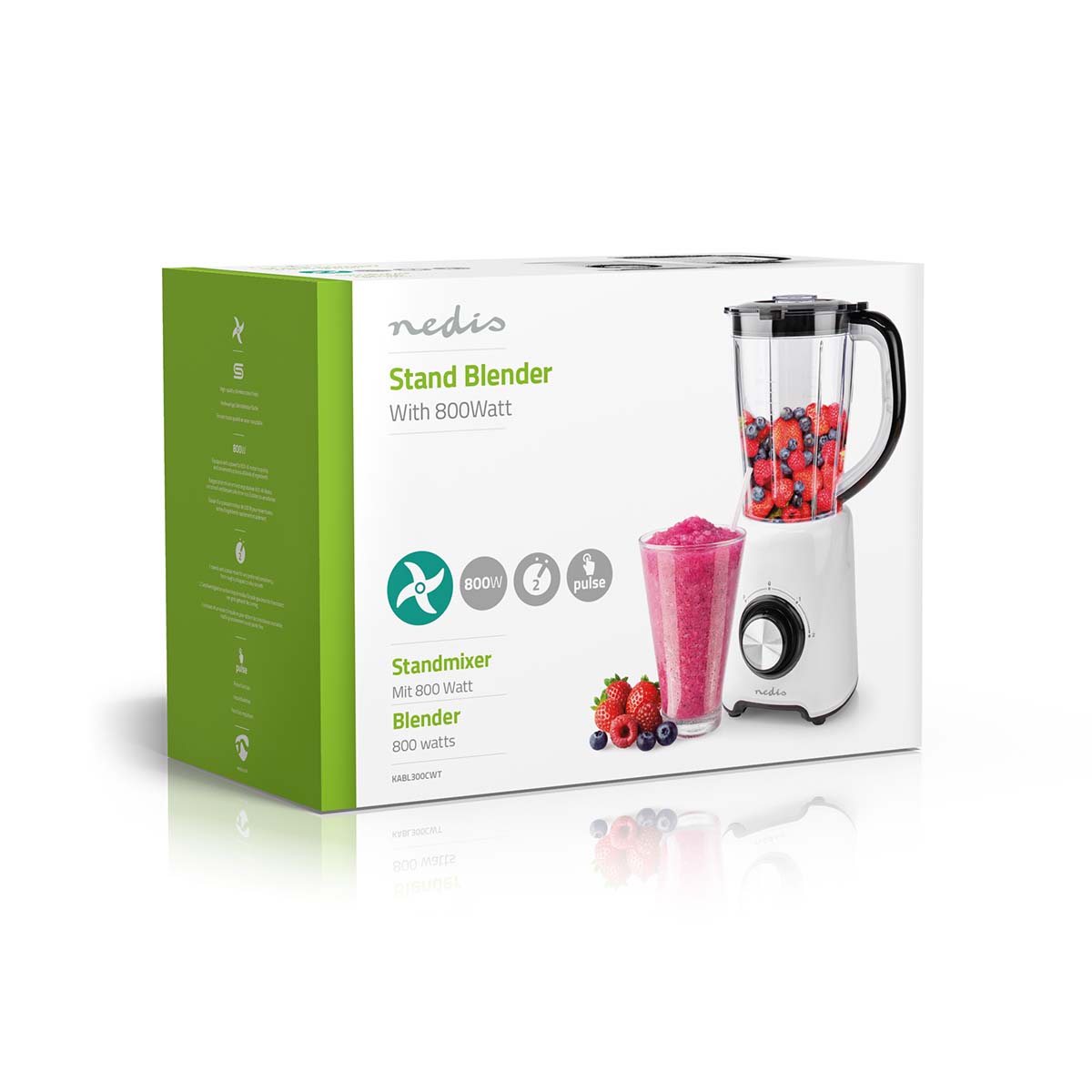 Standmixer | 800 W | 1.5 l | Plastik | 2 Geschindigkeitsstufen | Weiss