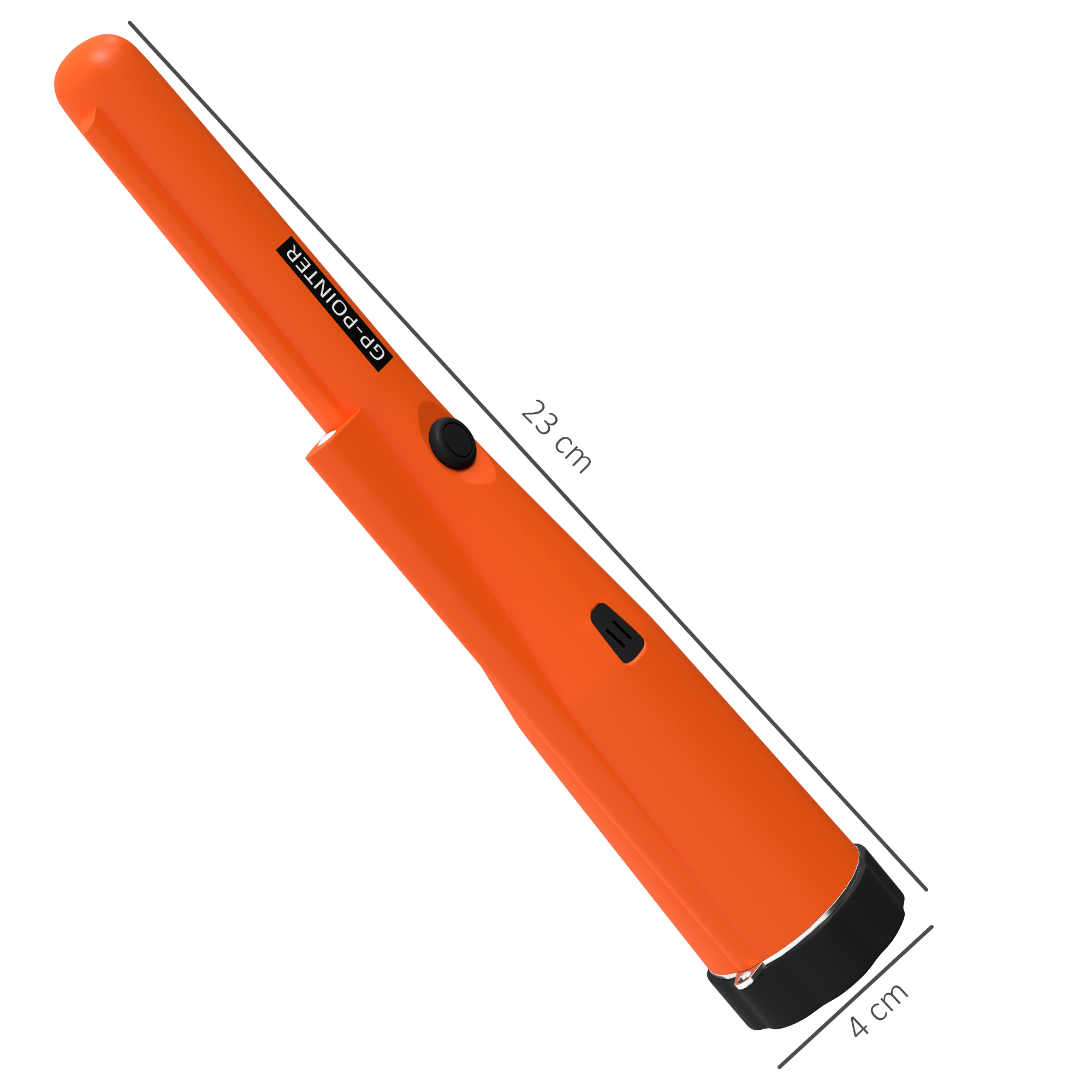 Metalldetektor für Erwachsene, Tragbar Ortungsgerät mit LED Indicator, Wasserdicht Schnurlos Metallsuchgerät Orange