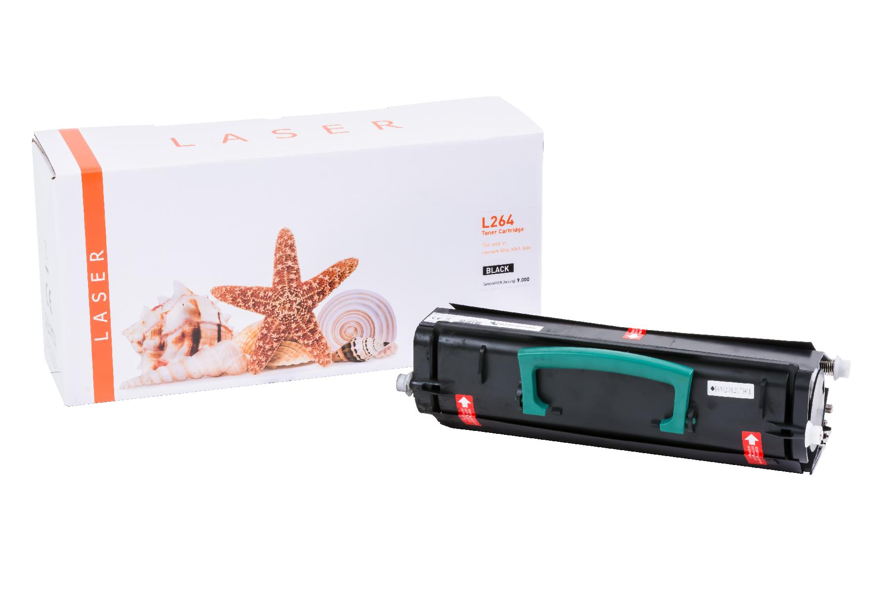 LEXX264 alternativ Toner schwarz für Lexmark / X264H11G / 9.000 Seiten