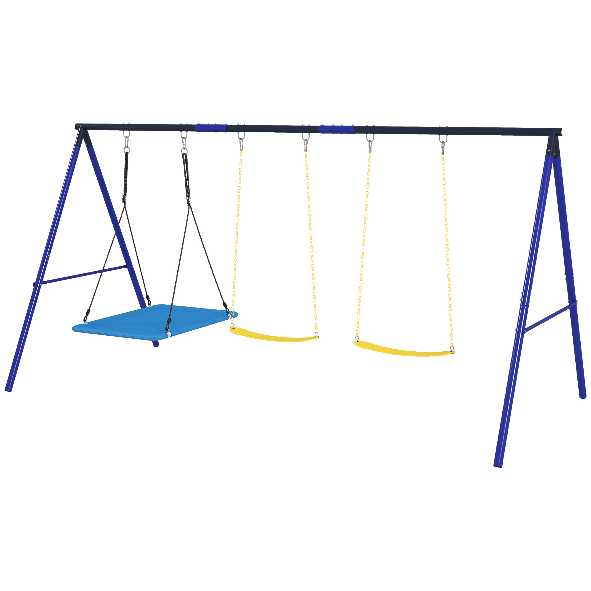 Schaukelset für 3 Kinder, 120 kg Belastbarkeit, Outdoor-Schaukeln, Bunt Schaukelset für 3 Kinder, 120 kg Belastbarkeit, Outdoor-Schaukeln, Bunt