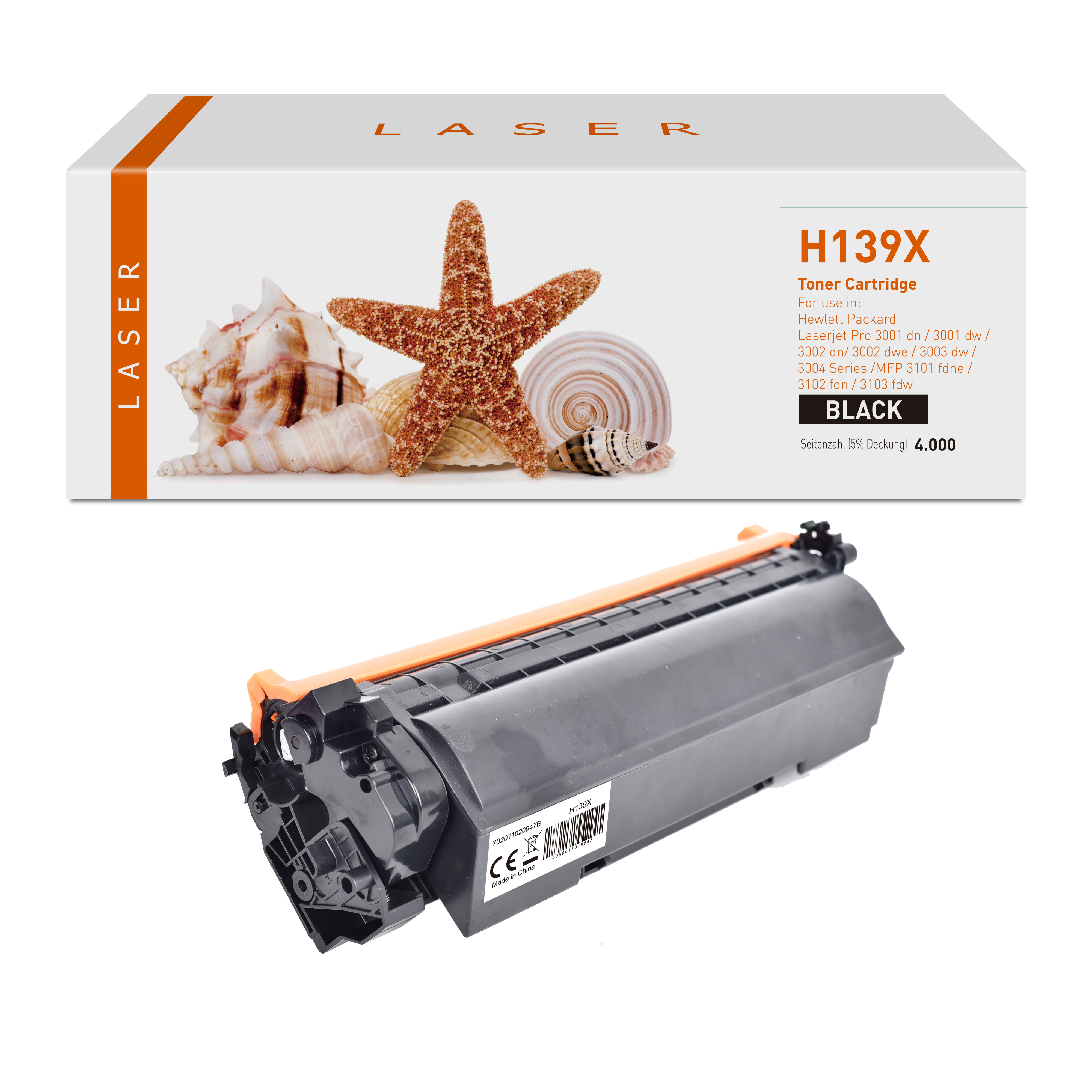 139X alternativ Toner black für HP / W1390X / 4.000 Seiten 139X alternativ Toner black für HP / W1390X / 4.000 Seiten
