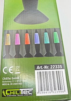 LED Dekoleuchte TORNADO, 37cm, Farbwechsel, 5V/ Batterie, Schwarz