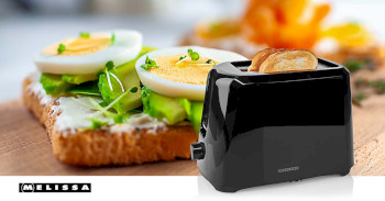 Toaster | 2 Schlitze | 700 W | 6 Bräunungsstufen | Herausnehmbares Krümelfach | Abbruchfunktion | schwarz