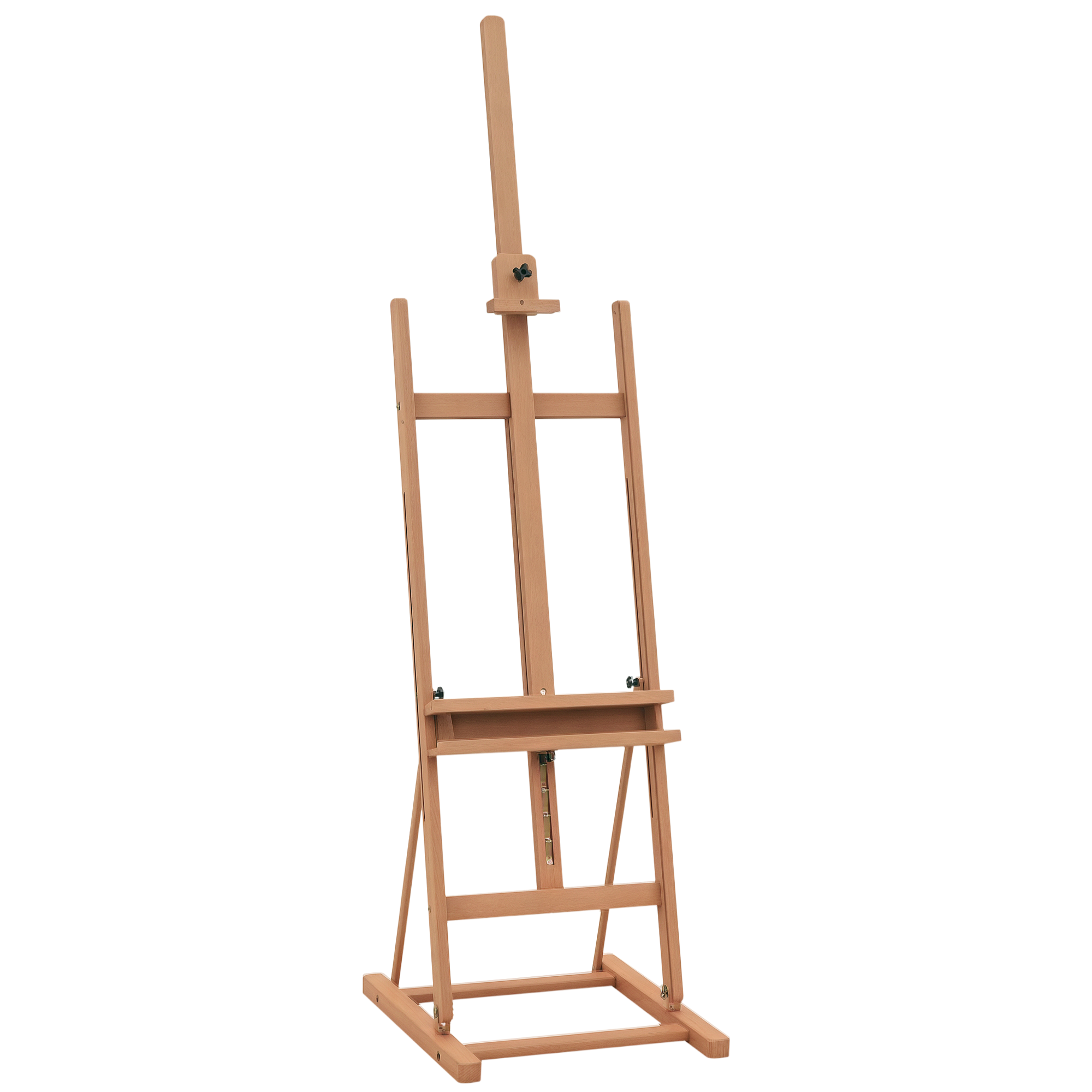 Staffelei Keilrahmen Atelierstaffelei Höhen- und Winkelverstellbar mit Ablagefach Buchenholz Natur 53 x 50,5 x 171-230 cm Staffelei Keilrahmen Atelierstaffelei Höhen- und Winkelverstellbar mit Ablagefach Buchenholz Natur 53 x 50,5 x 171-230 cm