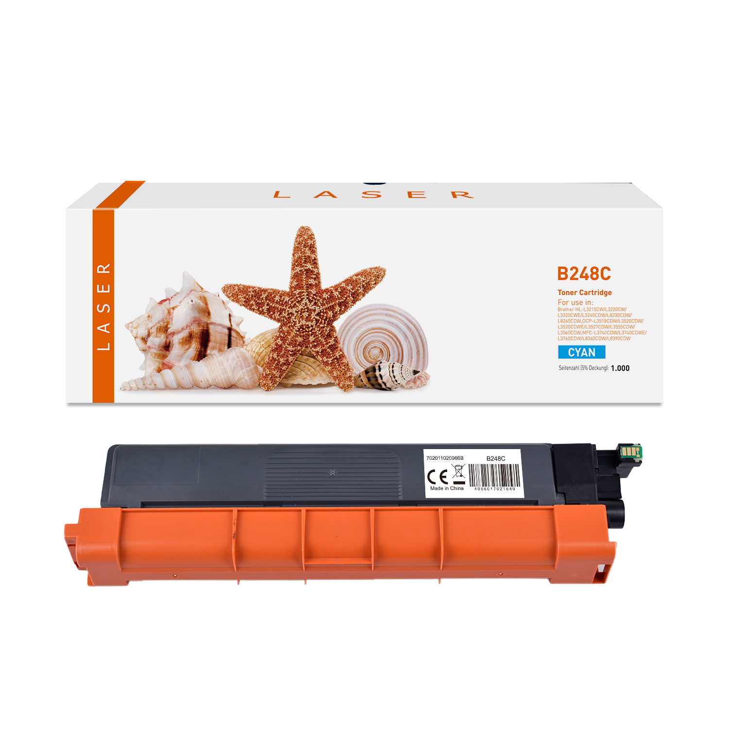 TN248C alternativ Toner cyan für Brother / TN248C / 1.200 Seiten