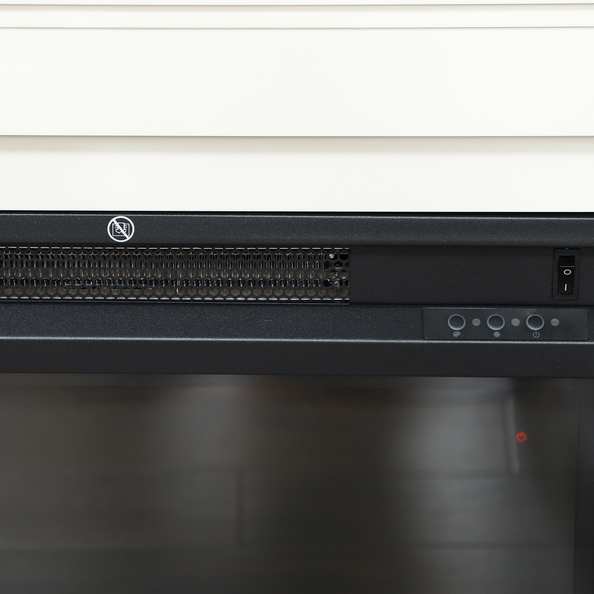 Elektrischer Kamin, realistische Flammen mit 12 Farben, 5 Helligkeitsstufen, Fernbedienung, Timer, Schwarz