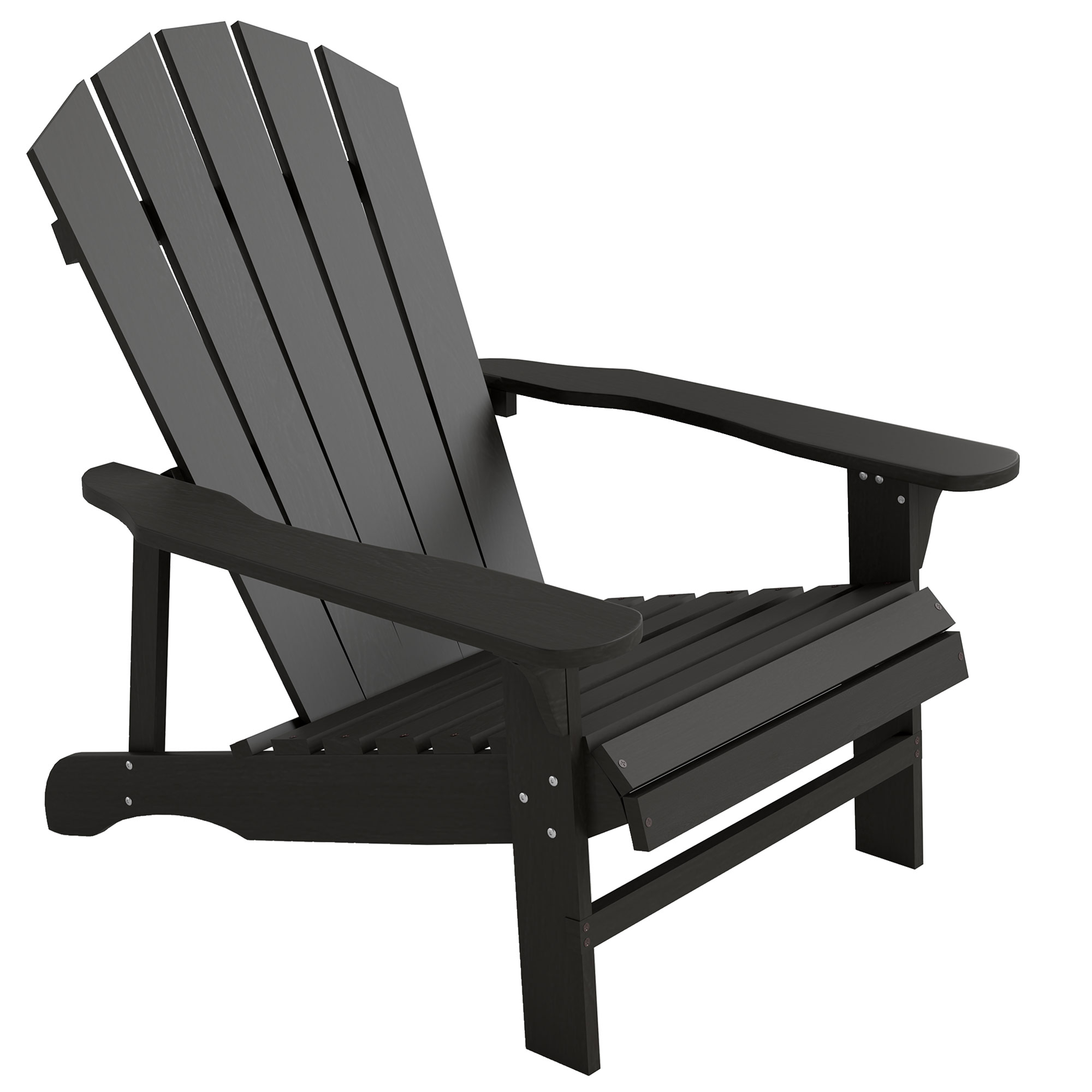 Adirondack Stuhl wetterfest Adirondack Chair aus Holz Outdoor Gartenstuhl mit Hoher Rückenlehne Armlehnen