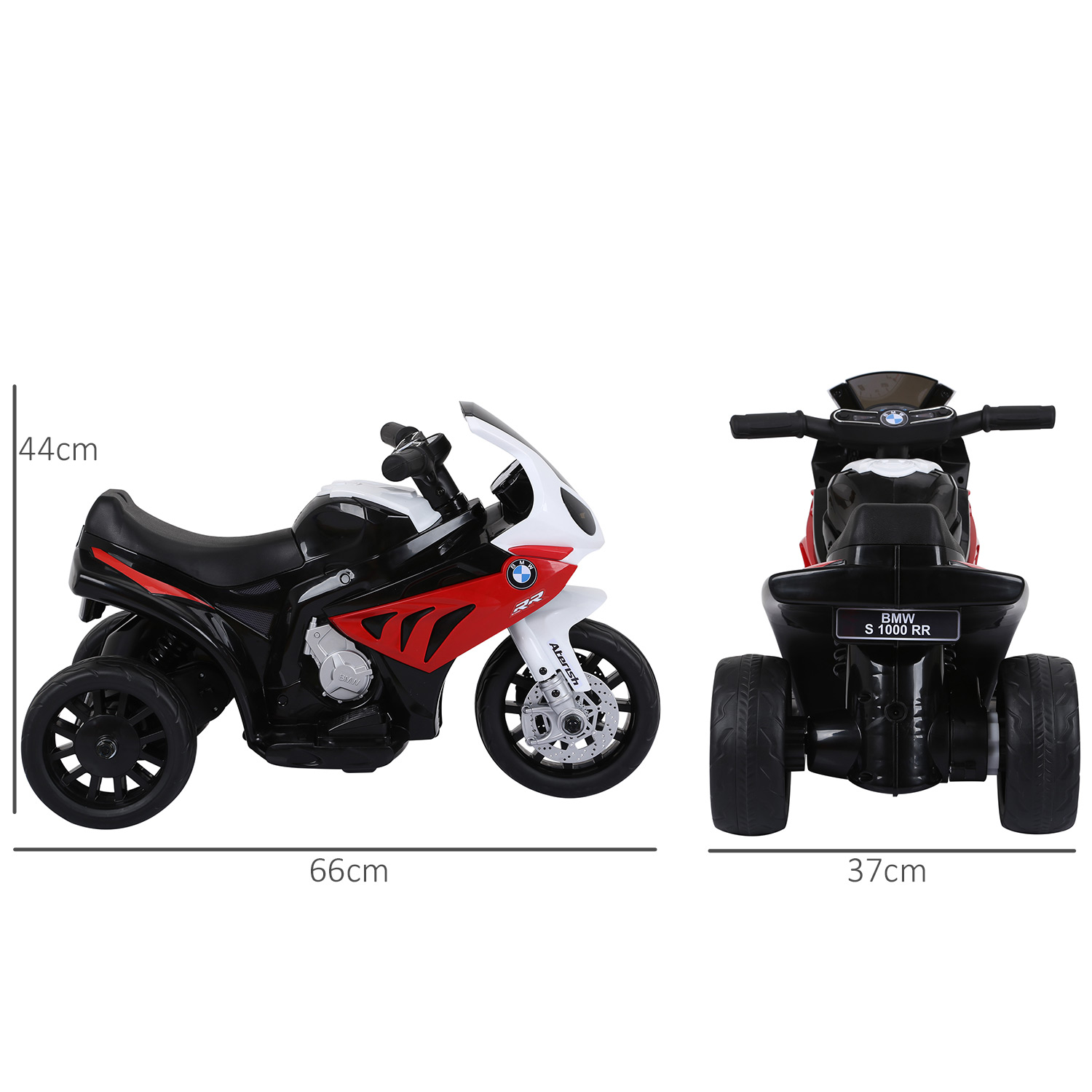 Elektro Motorrad Kinder BMW S1000RR 6V Elektromotorrad mit Scheinwerfer, Kindermotorrad mit Musik 2,5 km/h Motorrad für Kinder 18-36 Monaten Rot
