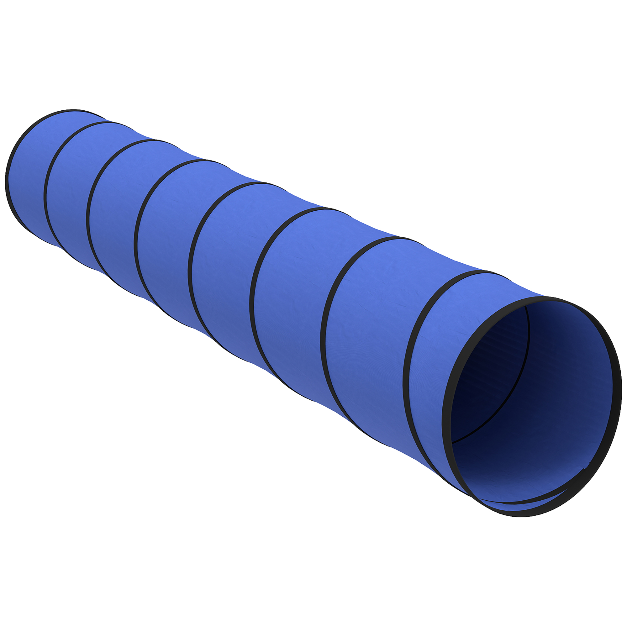 Hunde Agility Tunnel 300 x 50 cm Hundetunnel mit 4 Bodenankern Tragetasche Spieltunnel für kleine mittelgroße Hunde Blau