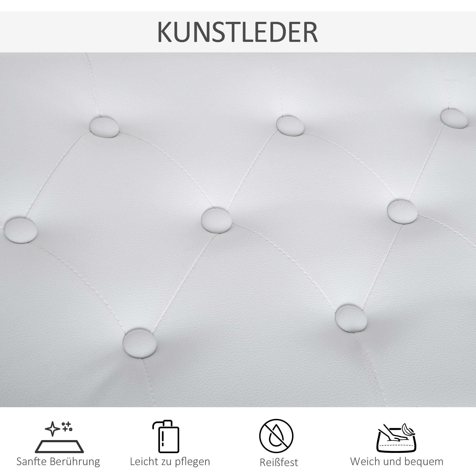 Klavierhocker, Klavierbank mit Verstecktem Stauraum, Klavierstuhl mit Kunstleder Kissen, Pianobank, Massivholz Keyboardbank für Piano, Keyboard, 76 x 36 x 50 cm, Weiß