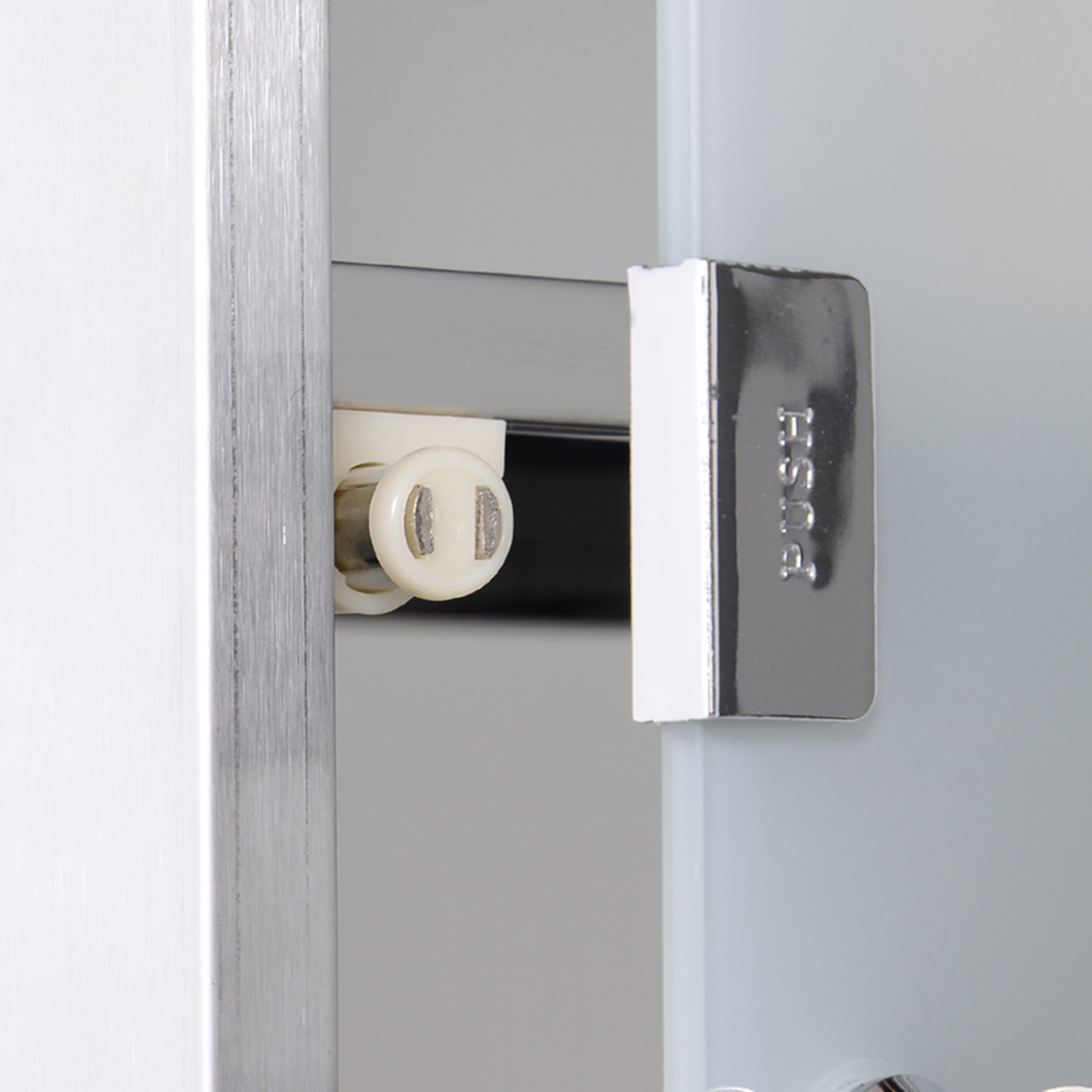 Medizinschrank aus Edelstahl Arzneischrank zur Medikamenten-Aufbewahrung, Abschließbar Medikamentenschrank mit 3 Fächer, Glastür 25 x 12 x 48 cm, Silber