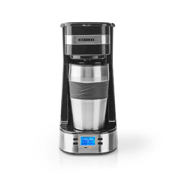 Einzelportions-Kaffeemaschine | 0,4 l | 750 W | Timer-Funktion | isolierter Reisebecher |automatische Abschaltung | LCD-Display | schwarz
