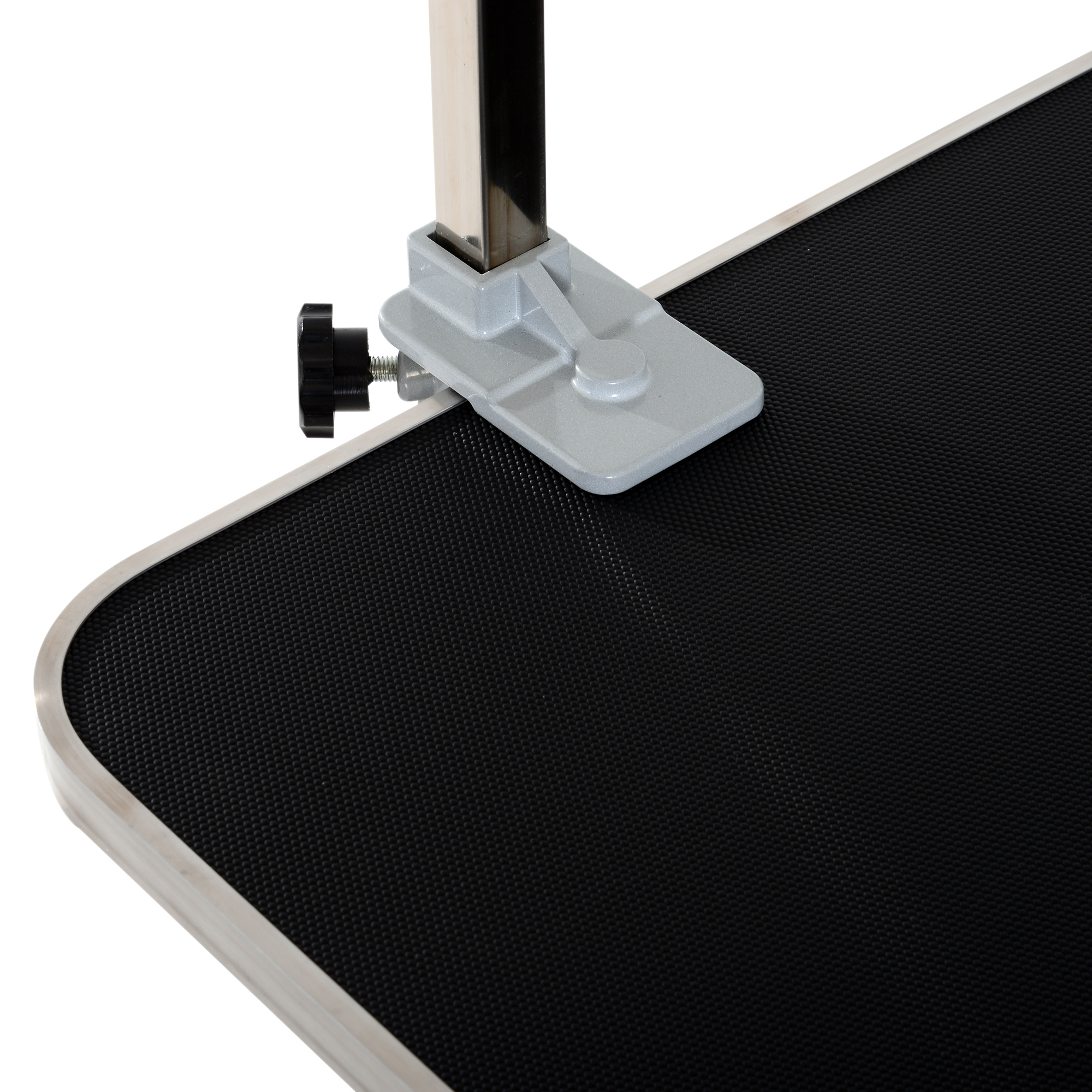 Trimmtisch für Hunde Hundepflegetisch klappbar, Haustierpflegetisch mit höhenverstellbarem Galgen, Schlingen, Netzkorb, Schertisch bis 150 kg, 90 x 60 x 75 cm, Schwarz