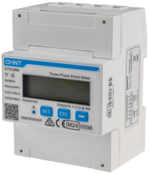 Drehstromzähler  / Smartmeter DTSU666, MID geeicht 3-phasig 80A, 230/400V, 4TE