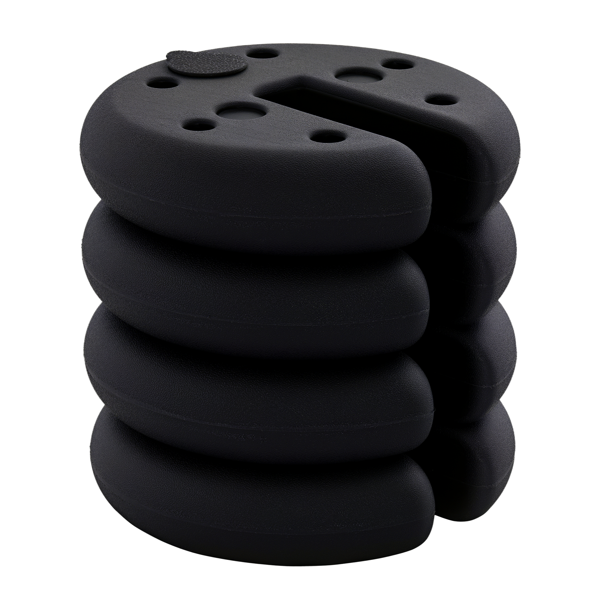 Pavillon Standfuß 4 Stk. Gewicht Partyzelt Pavillongewicht befüllbar bis 5 kg Gewichte für Pavillon Beschwerer für Pavillons Ø25 x 6 cm Schwarz