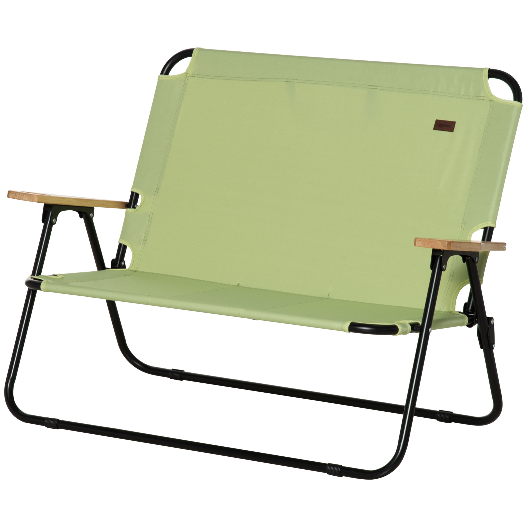 2-Sitzer Campingstuhl, klappbar, mit Getränkehalter, 141 x 67 x 80 cm, Grün 2-Sitzer Campingstuhl, klappbar, mit Getränkehalter, 141 x 67 x 80 cm, Grün