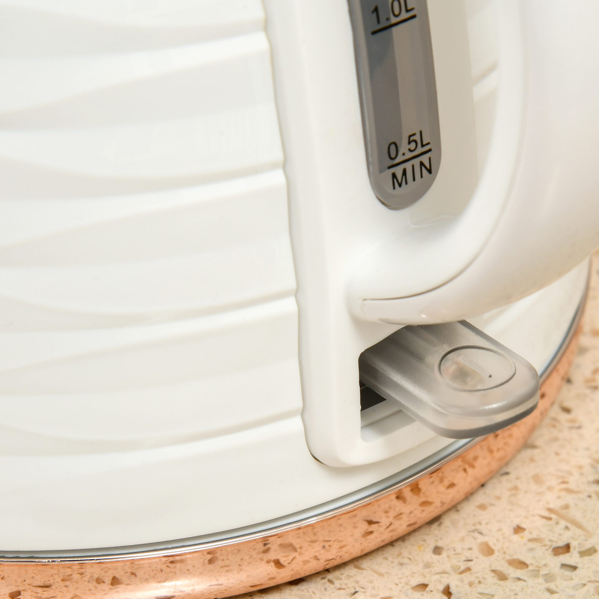 Wasserkocher, 1,7L, 2,2kW, Schnellkochfunktion mit Abnehmbarem Waschbarem Anti-Kalk-Filter