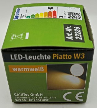 LED-Modul "Piatto W3" warmweiß, 120°, 2900K, 230V, 3W, 240lm, 50x24mm