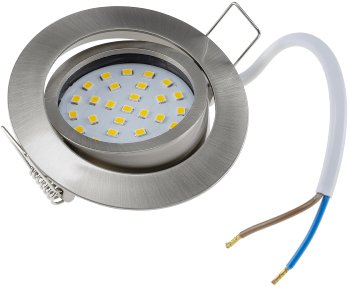 LED-Einbauleuchte "Flat-32dim" warmweiß, 80x32mm, 5W, 590lm, Edelstahl gebürstet