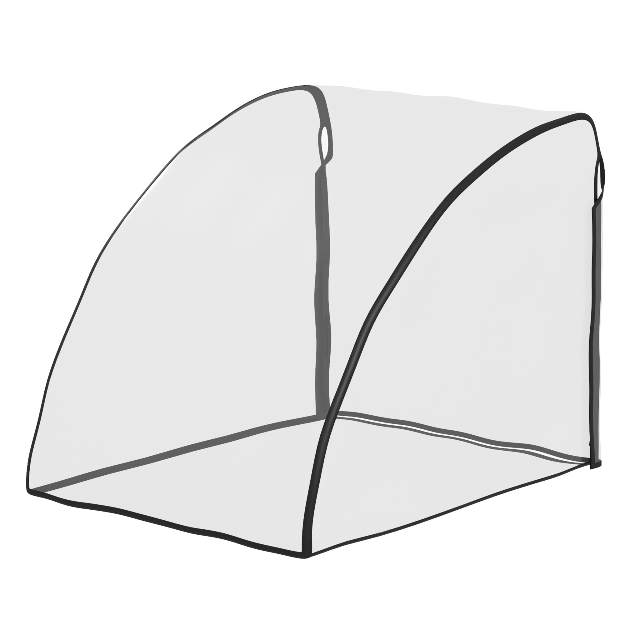 Faltgarage für Kinderanhänger, wasserdicht Abdeckung mit UV-Schutz, Regenschutz 76 x 61 x 61 cm, Transparent