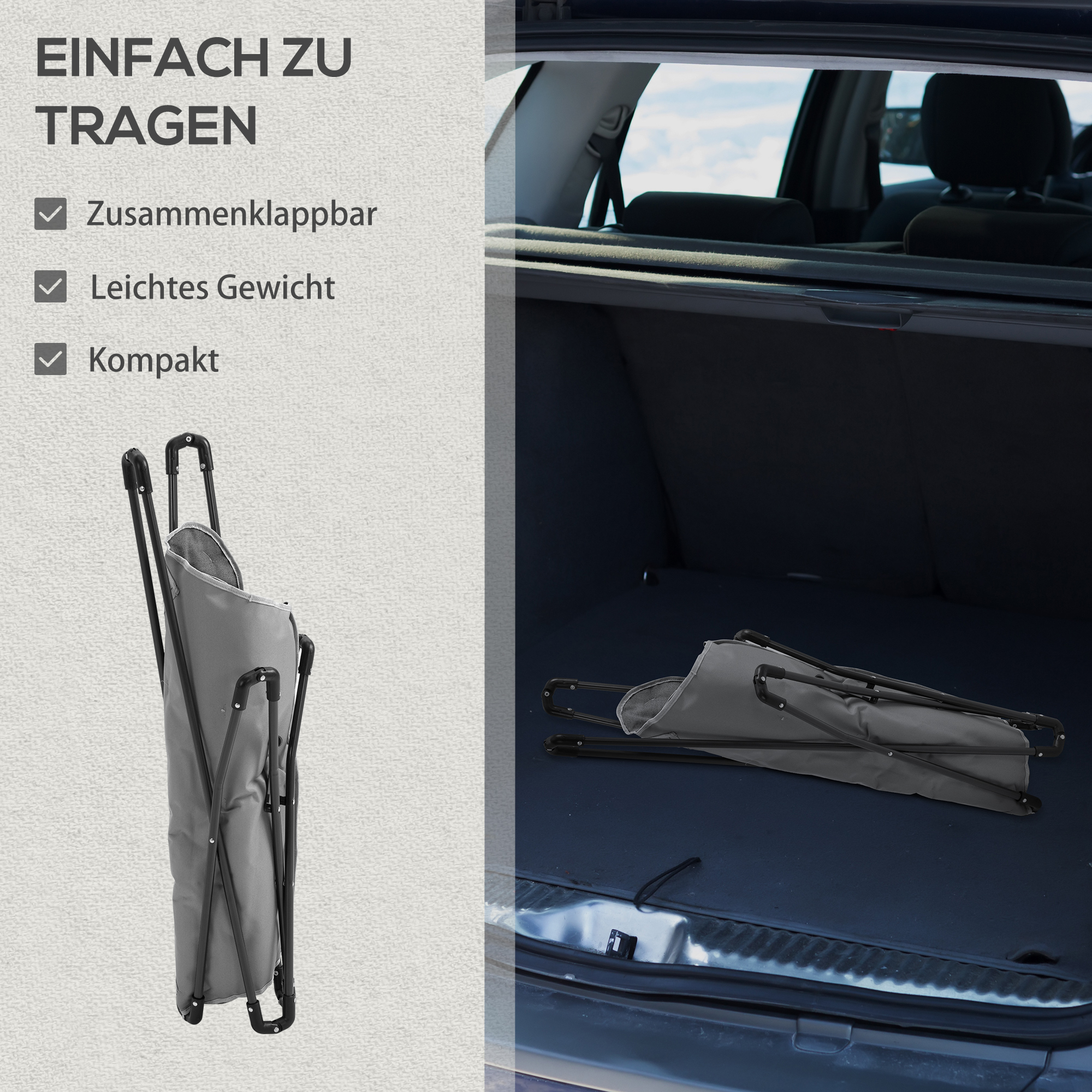 Faltstuhl faltbar Campingstuhl gepolstert Outdoor Klappstuhl bis 120kg belastbar robust Angelstuhl Gartenstuhl für Garten Camping Strand