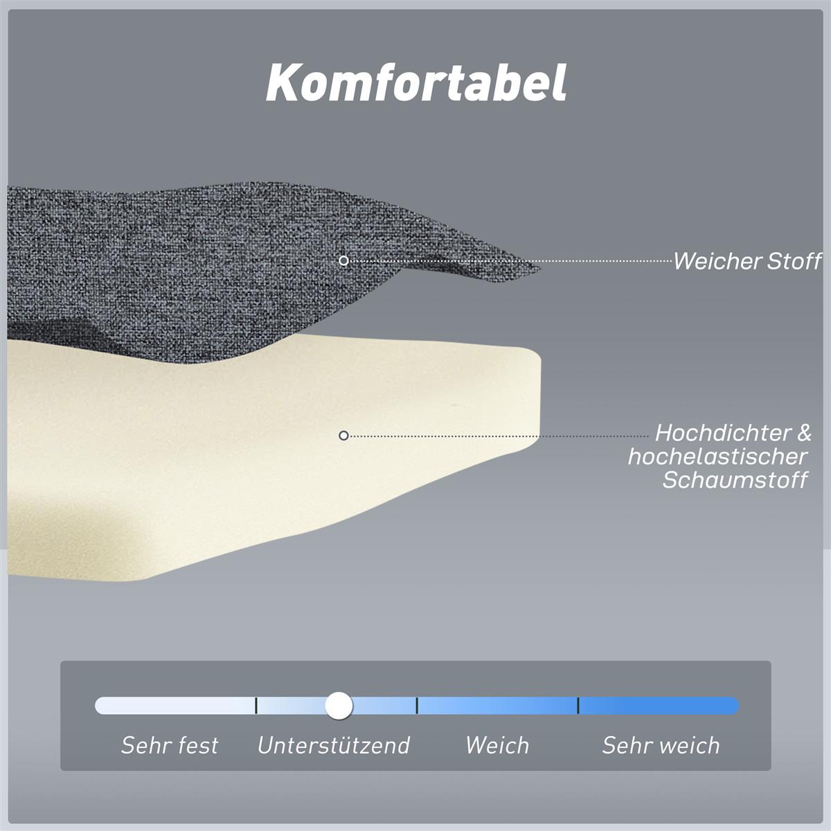 3-in-1 Schlafsessel mit Bett-Funktion, Liegesessel, verstellbare Rückenlehne, Buchenholzbeine, Kissen, Grau