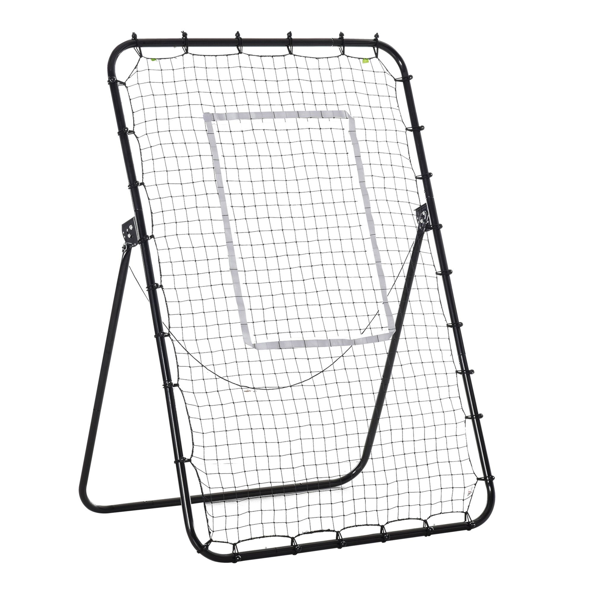 Fussball-Rückprallnetz, verstellbarer Winkel, höhenverstellbar, Rebounder, Kickback, Schwarz Fussball-Rückprallnetz, verstellbarer Winkel, höhenverstellbar, Rebounder, Kickback, Schwarz