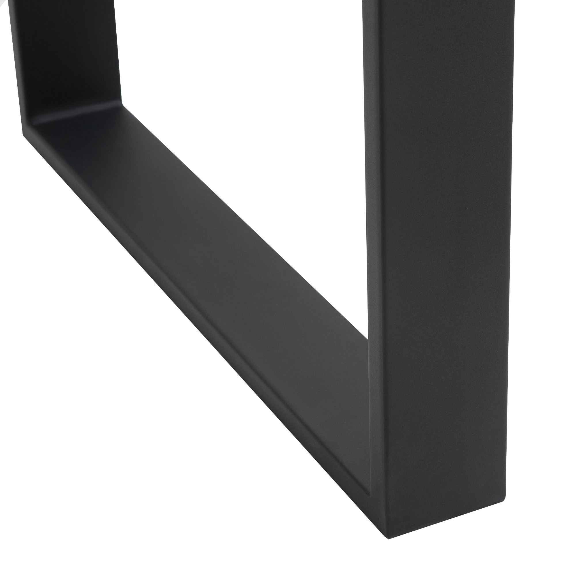 Tischbein-Set, 2 Stahlbeine, 72 x 60 cm, vorgebohrte Löcher, Industrial Design, Stahl, schwarz