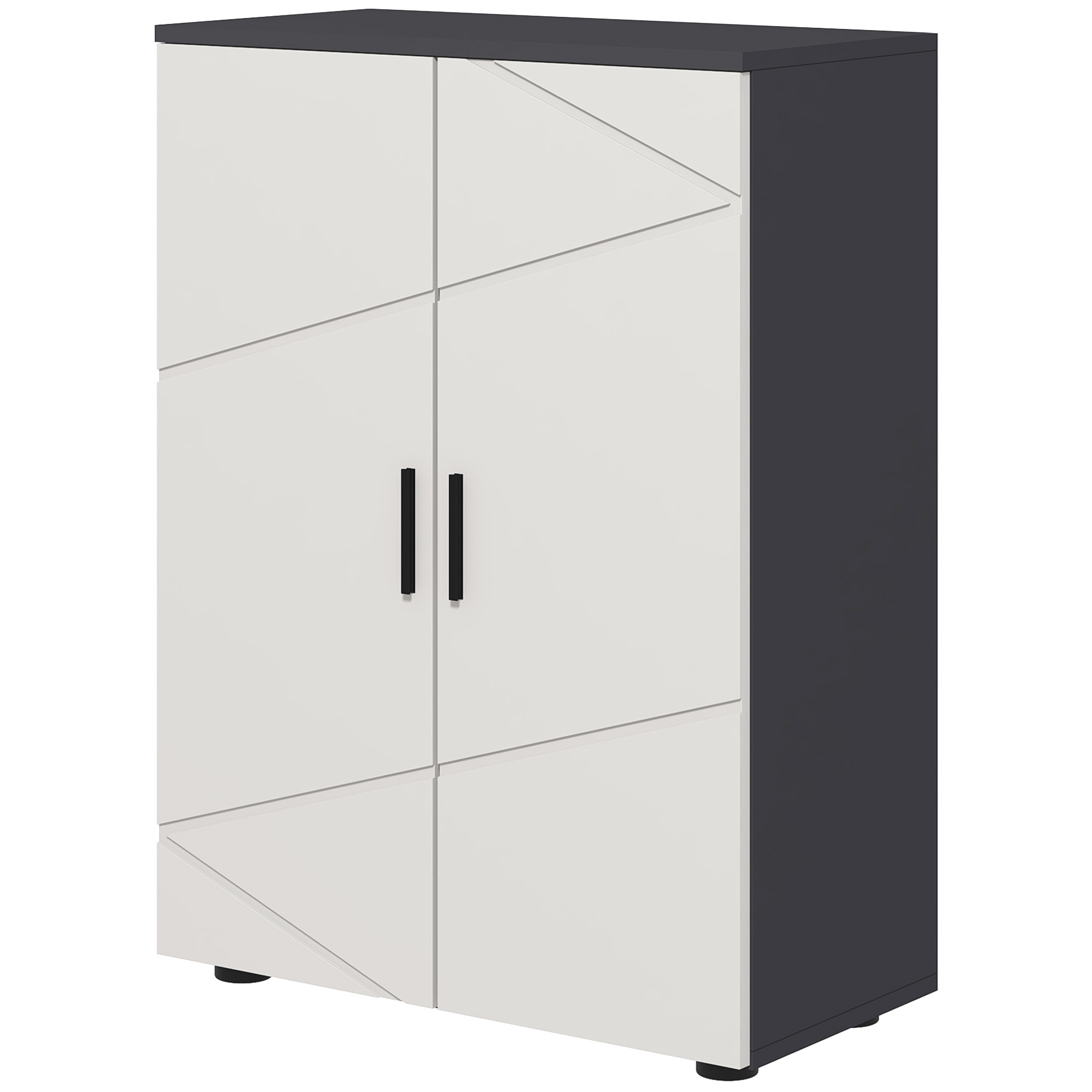 Badezimmerschrank, Badkommode, verstellbare Regale, bis zu 25 kg belastbar, Grau Badezimmerschrank, Badkommode, verstellbare Regale, bis zu 25 kg belastbar, Grau