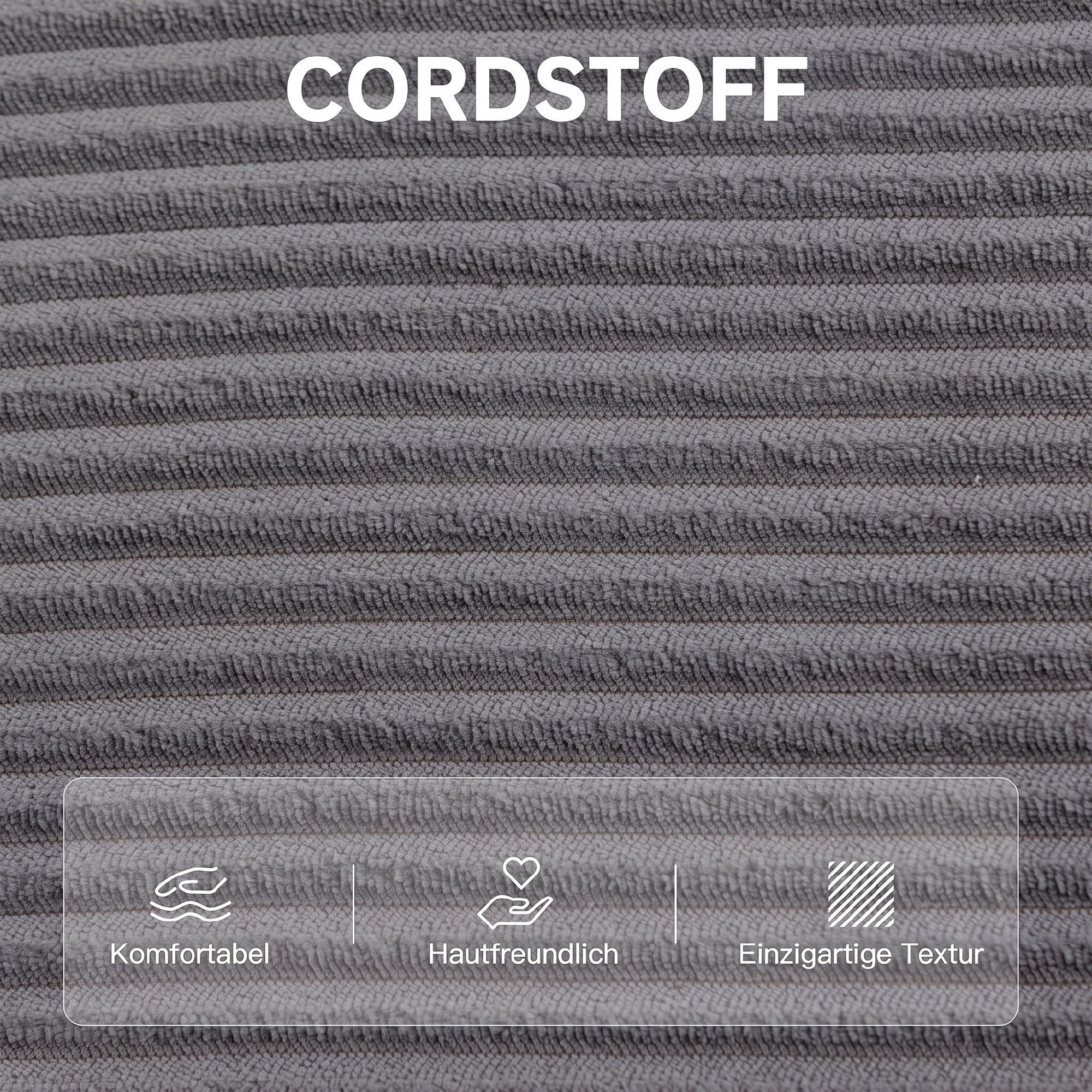 2-in-1 Bodensessel aus Cord, klappbares Bodensofa zum Lesen, Gaming & Meditieren, Schlafsofa für Schlafzimmer