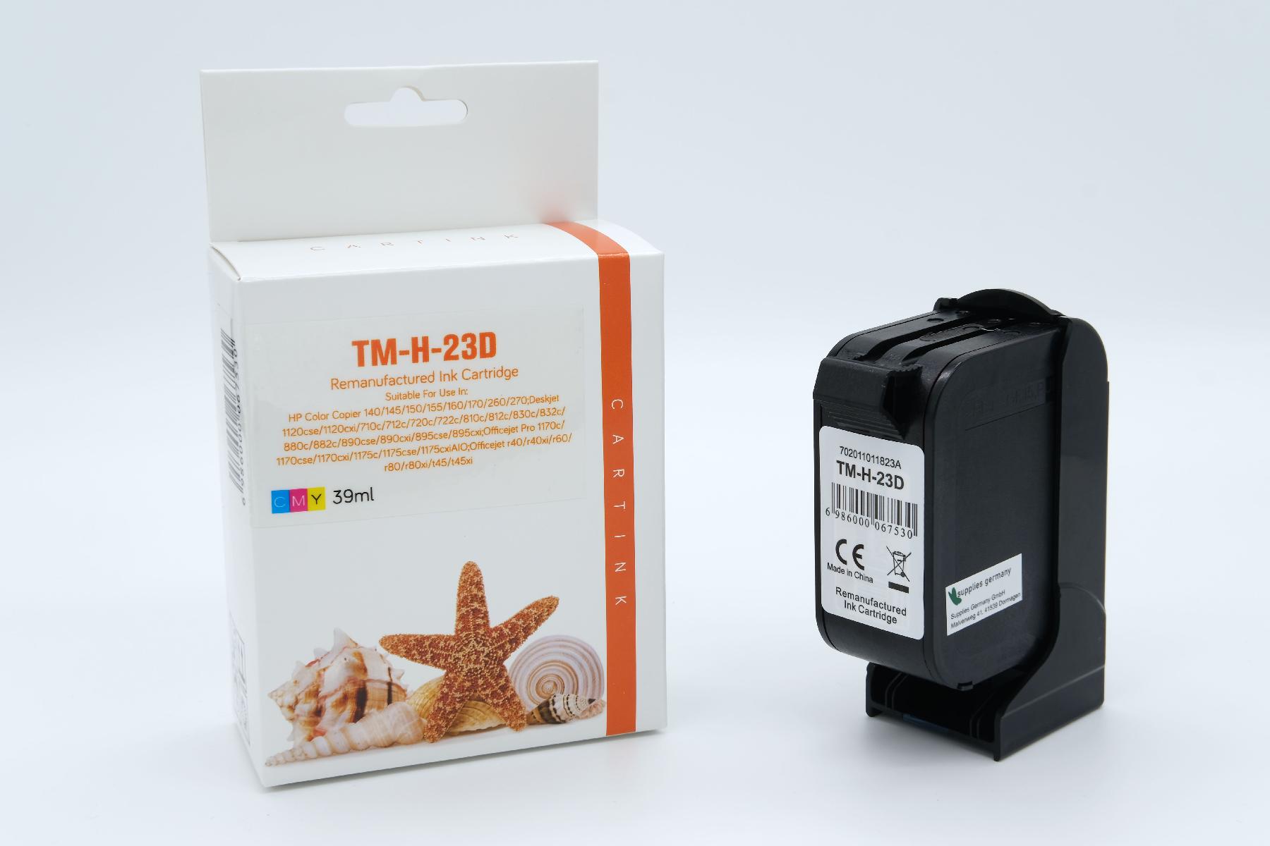 23D Refill Tinte Color für HP / C1823DE / 39