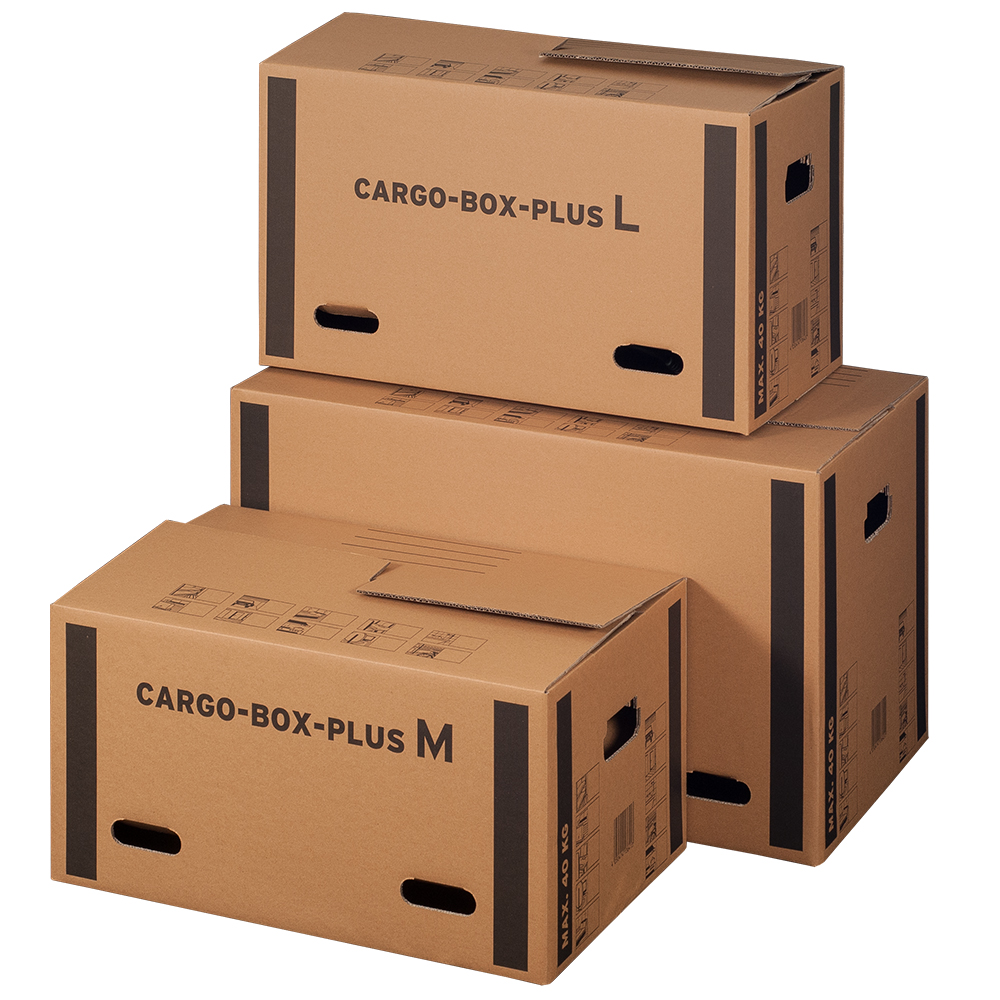 Cargobox PLUS mit Schmetterlingsboden, 600x400x300mm, braun, 2-wellig, VPE10