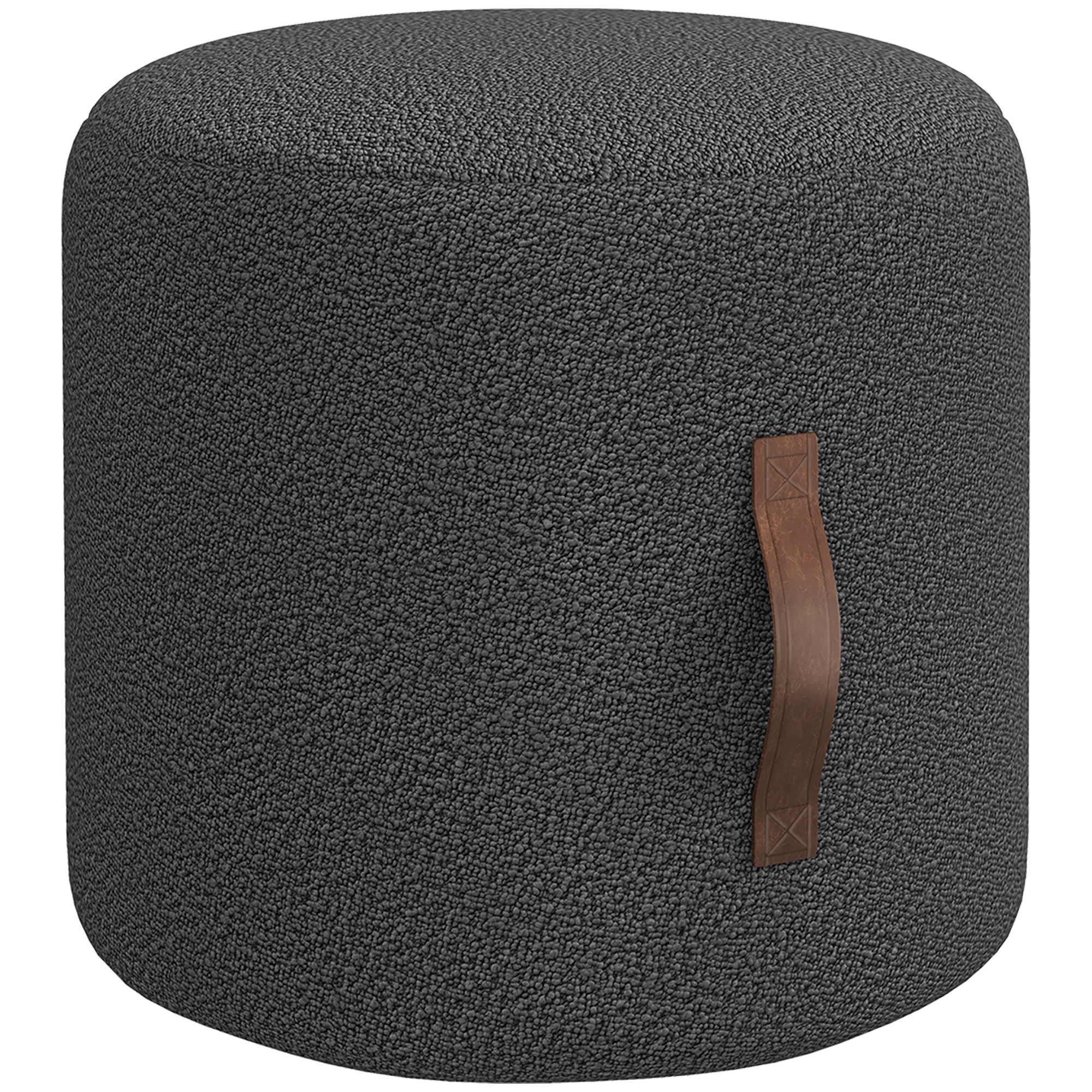 Hocker, Fußhocker in einem modernen Design, Dunkelgrau + Braun Hocker, Fußhocker in einem modernen Design, Dunkelgrau + Braun