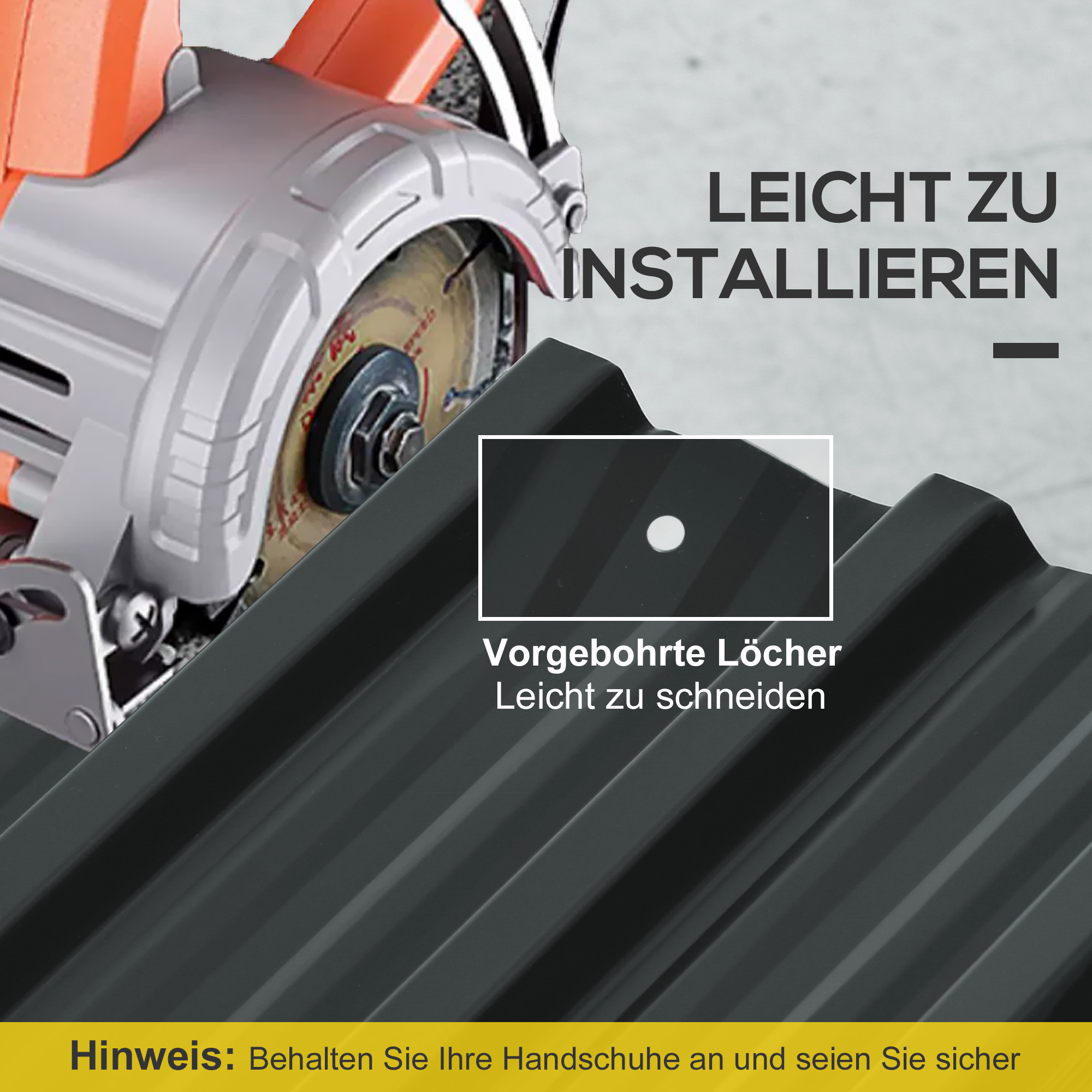 12 Stück Trapezblech 129x45cm 7m² Verzinkt Dachblech 0,25 mm Wetterfest Profilblech Dunkelgrau