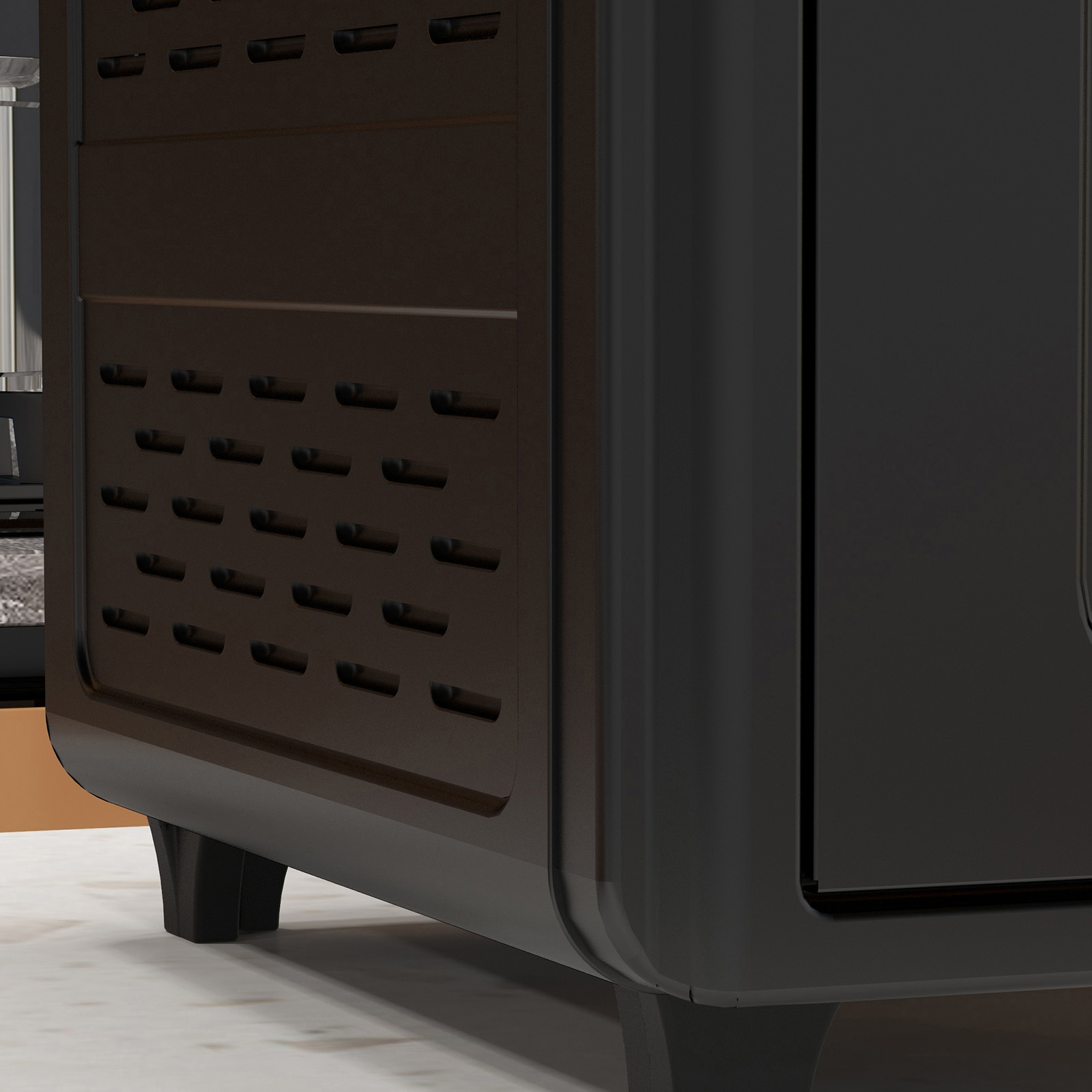 Minibackofen, Heißluftfritteuse, 90-230° C, 7 Programme, Zubehör, Schwarz