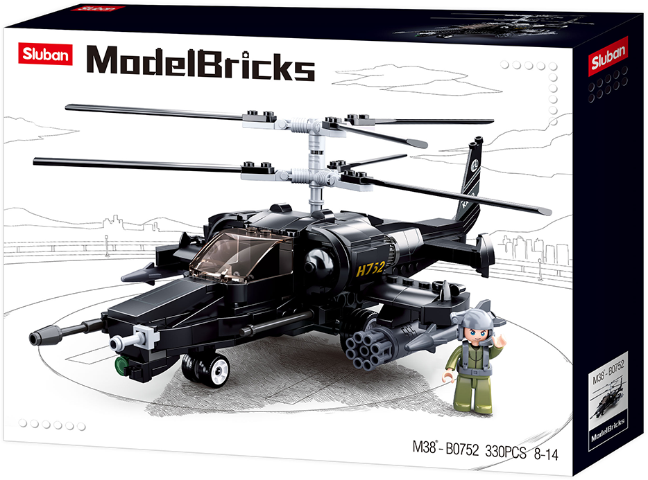 Sluban M38-B0752 - Model Bricks - Kampfhubschrauber