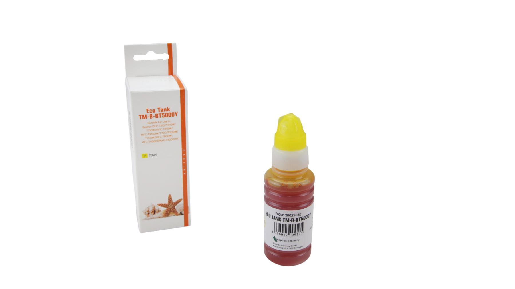 BT5000Y Eco Tank Nachfüllflasche yellow für Brother / BT5000Y / 70ml BT5000Y Eco Tank Nachfüllflasche yellow für Brother / BT5000Y / 70ml