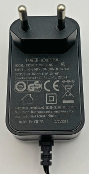 Stecker-Netzteil "CTN-2424n", 110-240V~ >24V=, 1000mA / 24W