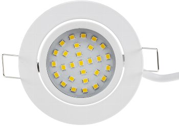 LED-Einbauleuchte "Flat-32dim" warmweiß / 80x32mm, 5W, 590lm, weißes Gehäuse