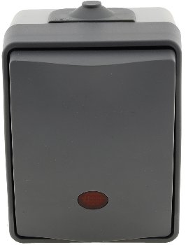 NUQUI Feuchtraum Kontrollschalter, IP54, Aufputz, 250V~/ 10A