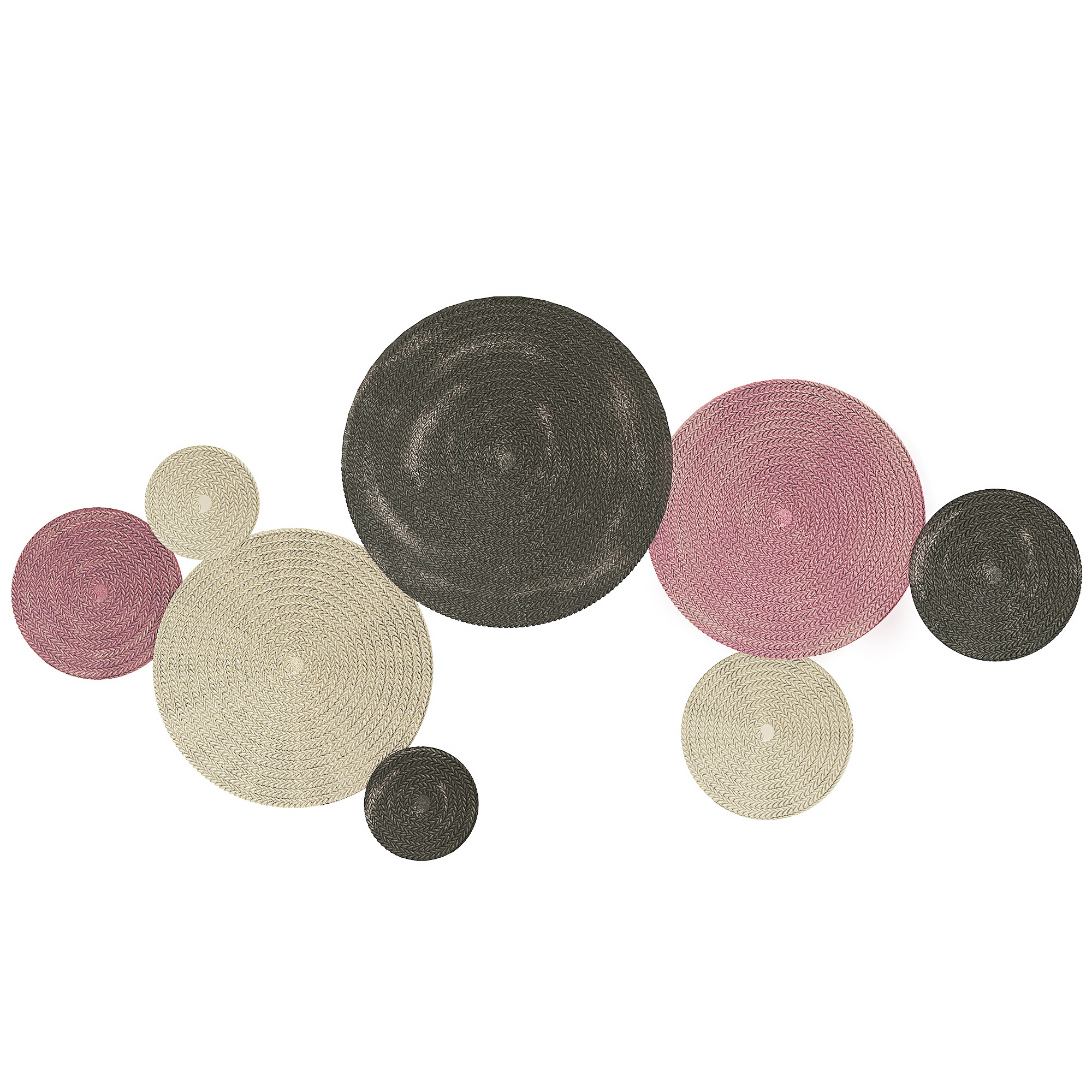 Wanddekor-Set im Disk-Design, 8 Metallscheiben, vielseitig einsetzbar, Mehrfarbig Wanddekor-Set im Disk-Design, 8 Metallscheiben, vielseitig einsetzbar, Mehrfarbig