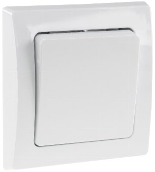 DELPHI Wechsel-Schalter / 250V~/ 10A, inkl. Rahmen, UP, weiß