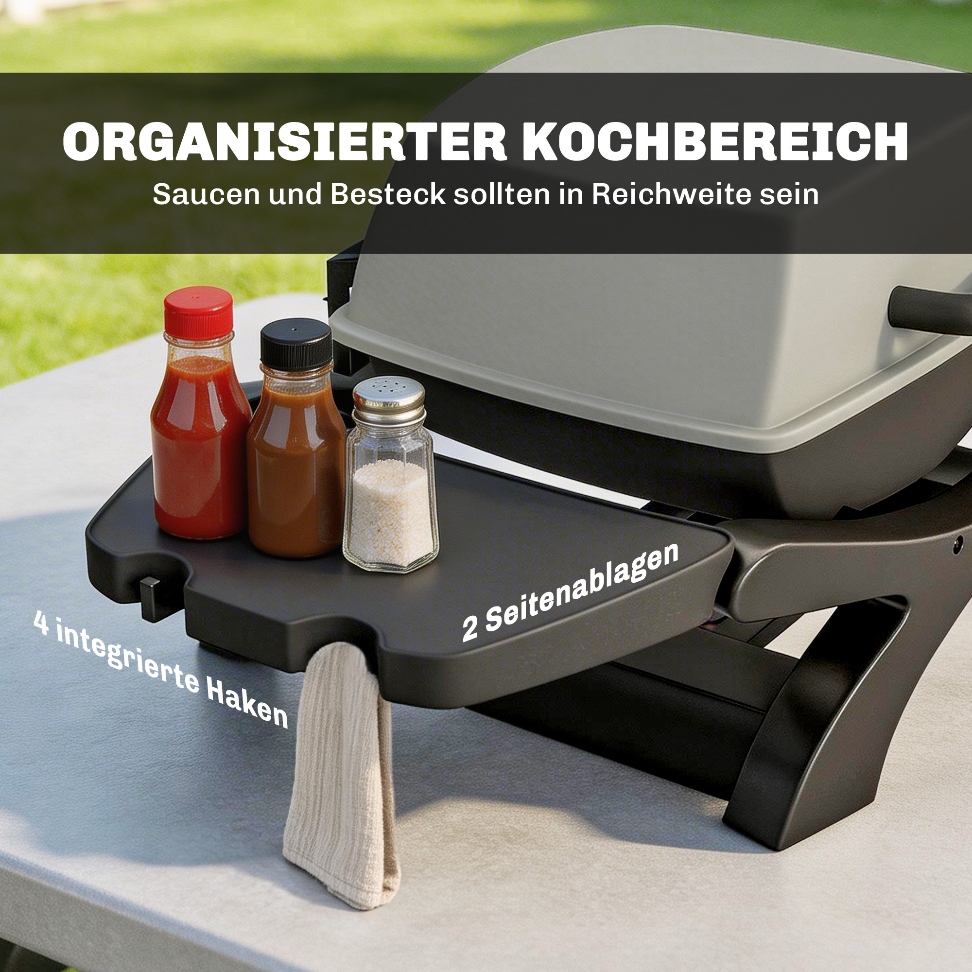 Tischgrill Elektrisch 2300W 23x71 cm tragbar Elektrogrill mit Antihaftbeschichtete Grillrosten Fettauffangschale
