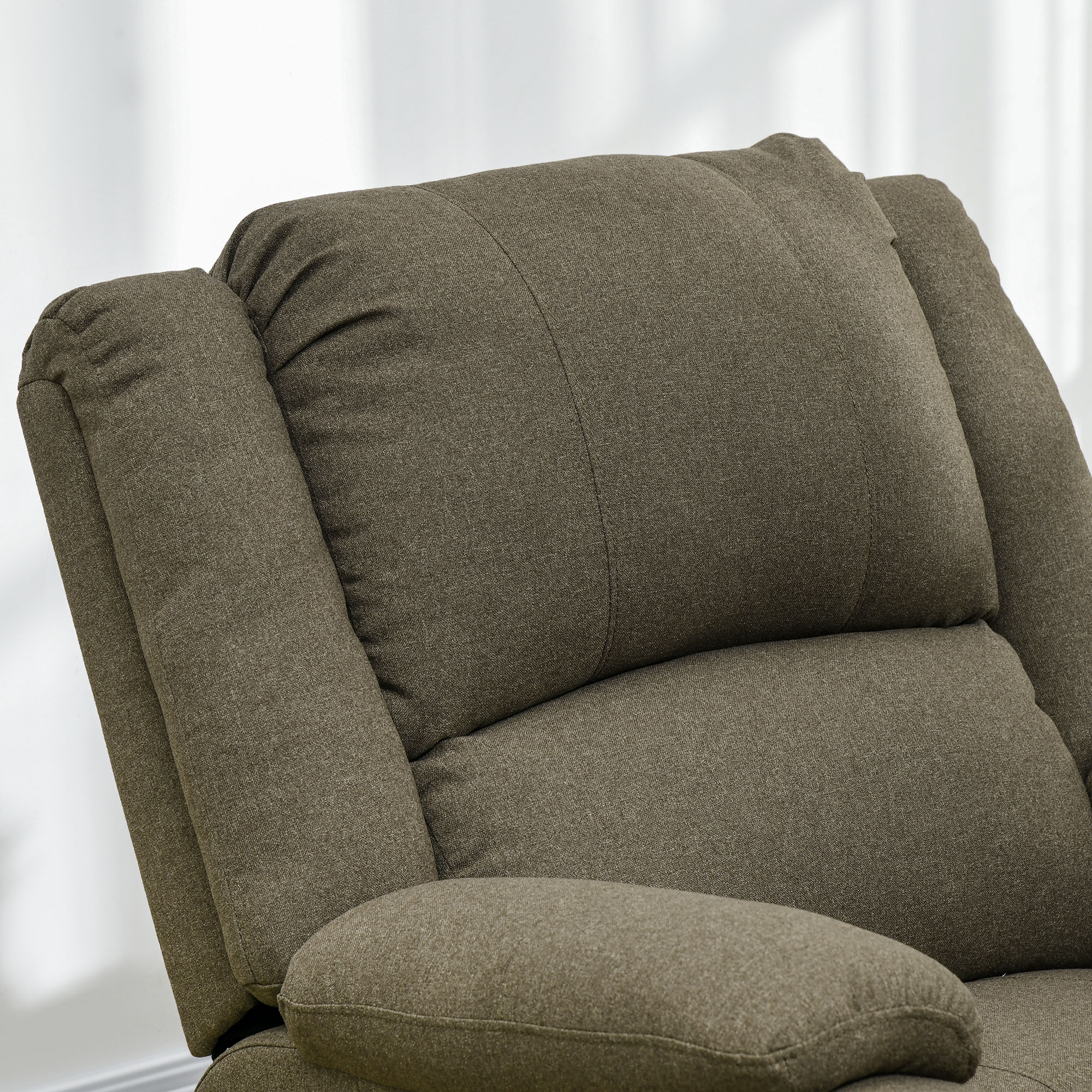 Relaxsessel, Liegefunktion und Fußstütze, verstellbar, bis 150 kg, Stahlrahmen, 90 x 96 x 98 cm, Braun