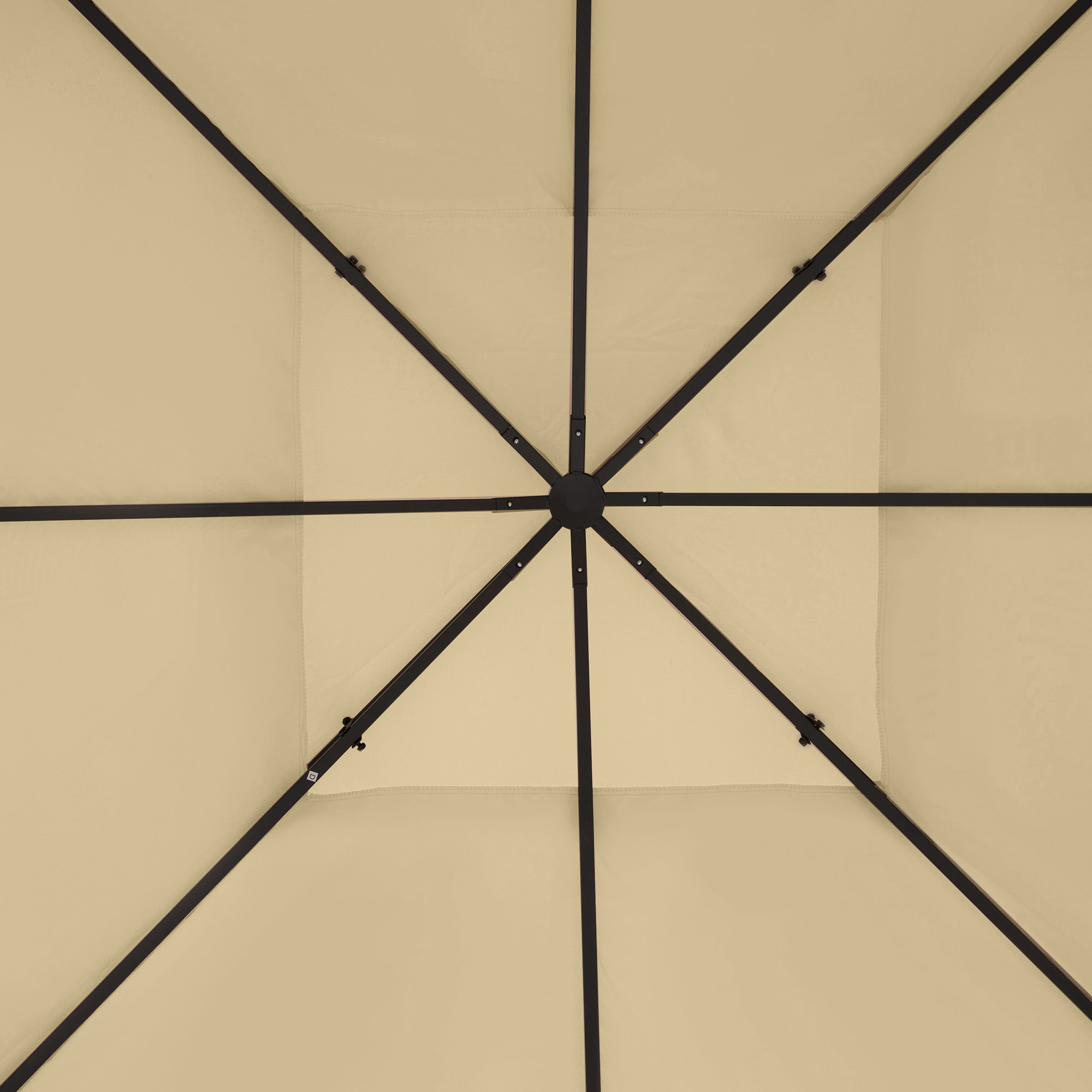Ersatzdach für Pavillon 3 x 4 m wasserabweisend Pavillondach mit Doppeldach Beige